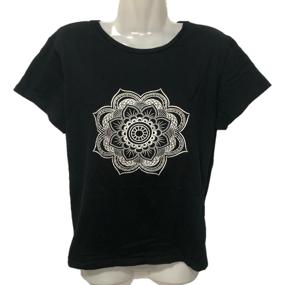 Black Mandala Graphic T-Shirt